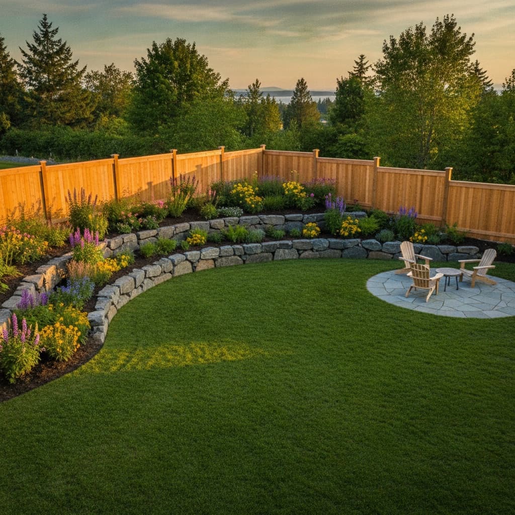 Complete residential backyard landscape renovation in Victoria BC — Coastal Miller Landscaping