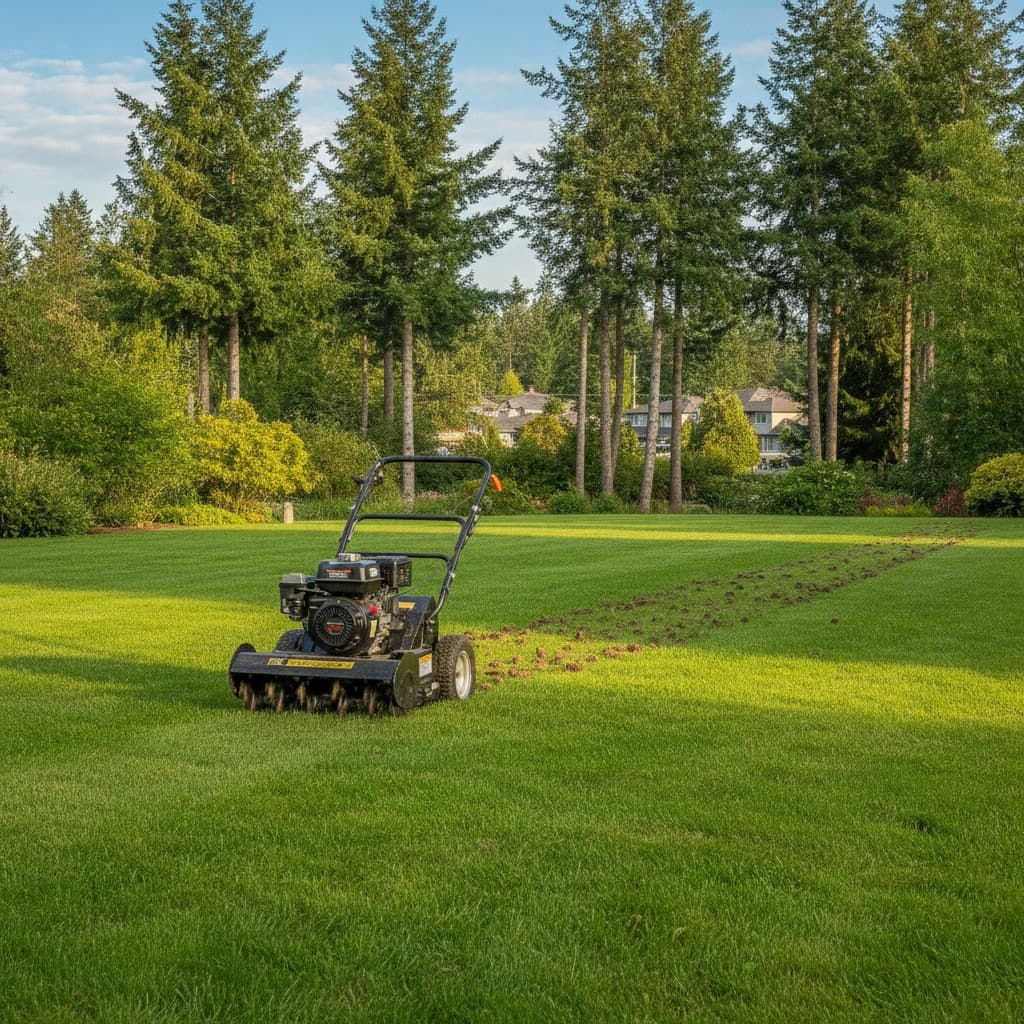 Core lawn aeration service in Victoria BC — Coastal Miller Landscaping